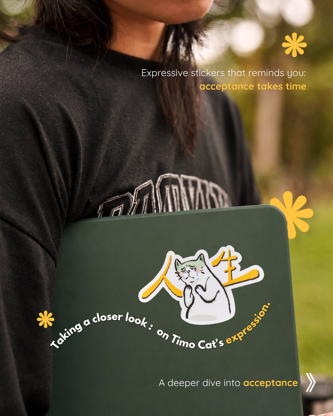 Acceptance Timo Cat Sticker